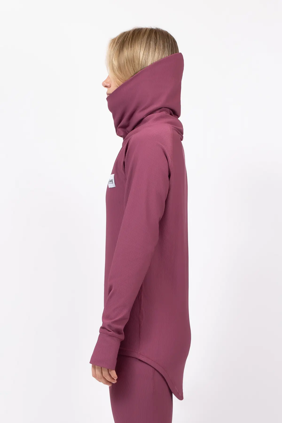 Icecold Gaiter Rib Top - Pinkgundy