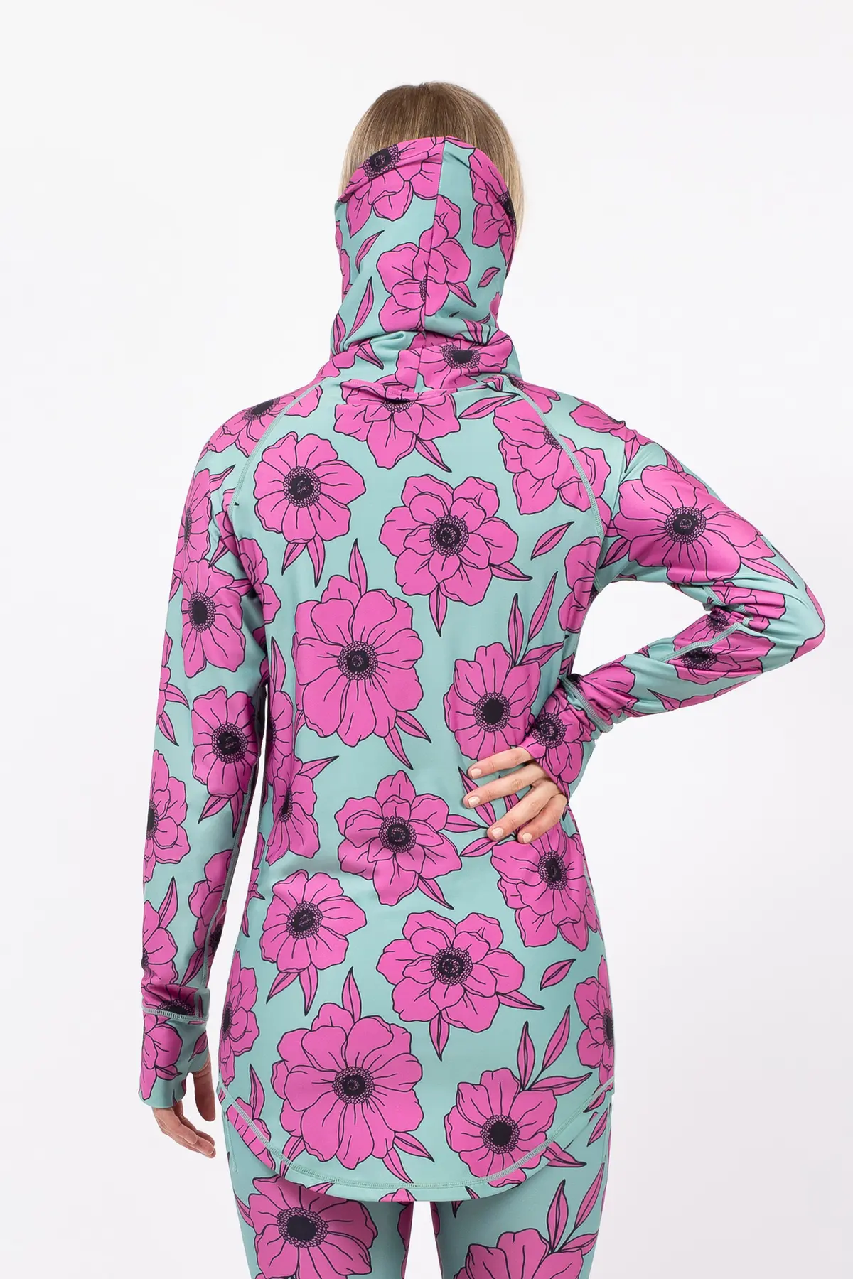 Icecold Gaiter Top - Turquoise Flower | XXS