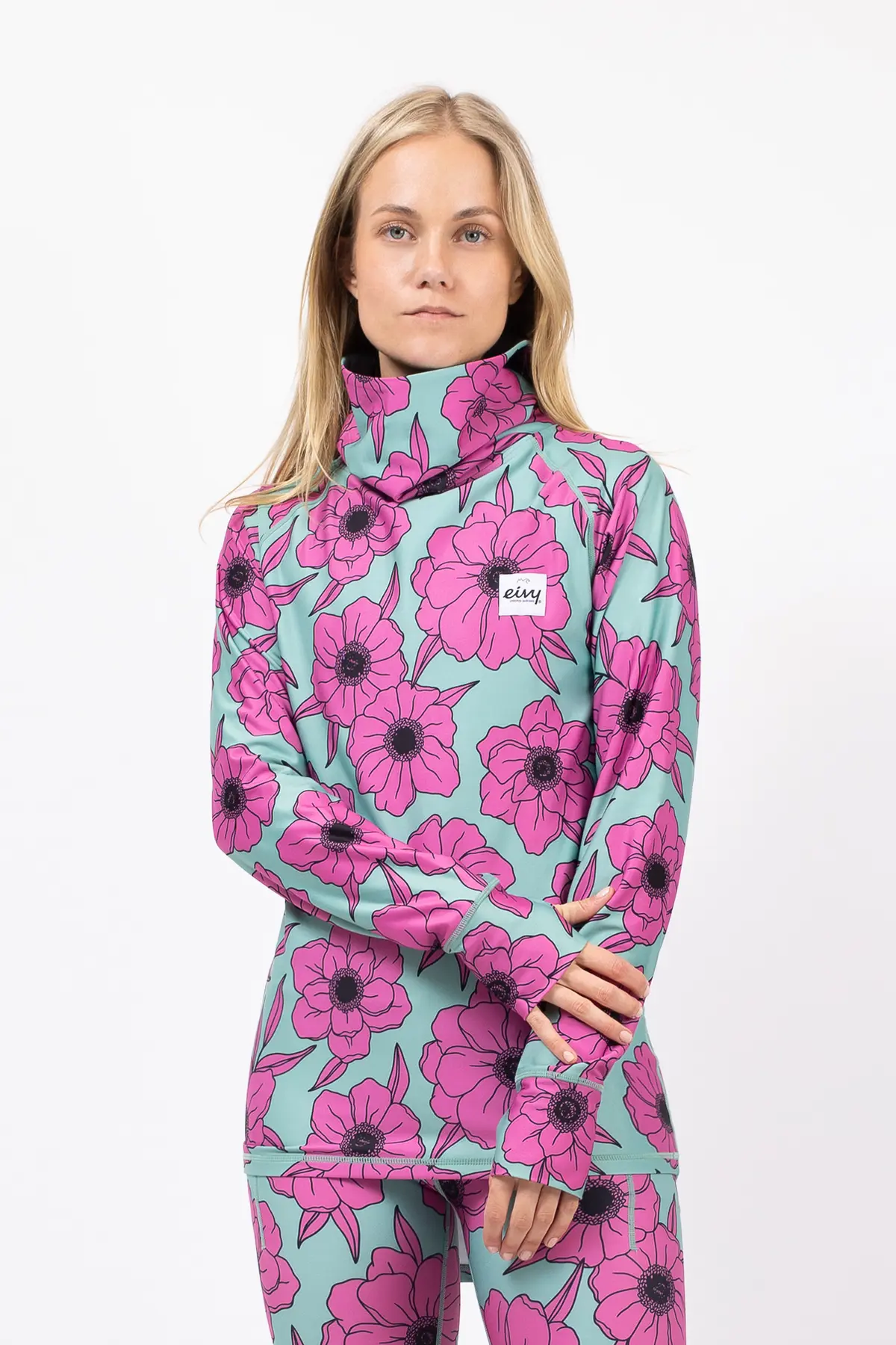 Icecold Gaiter Top - Turquoise Flower | XXS