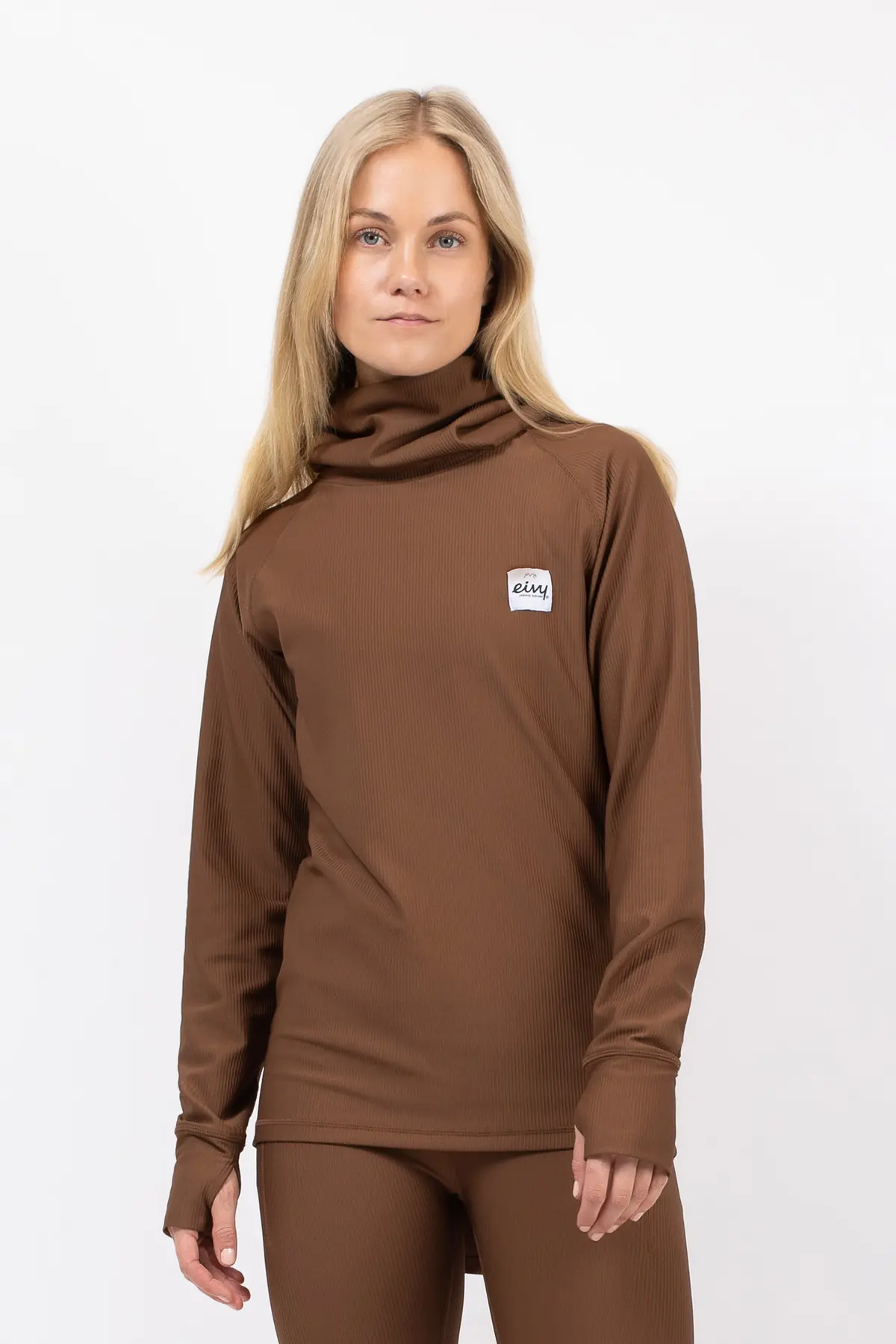 Icecold Gaiter Rib Top - Brown