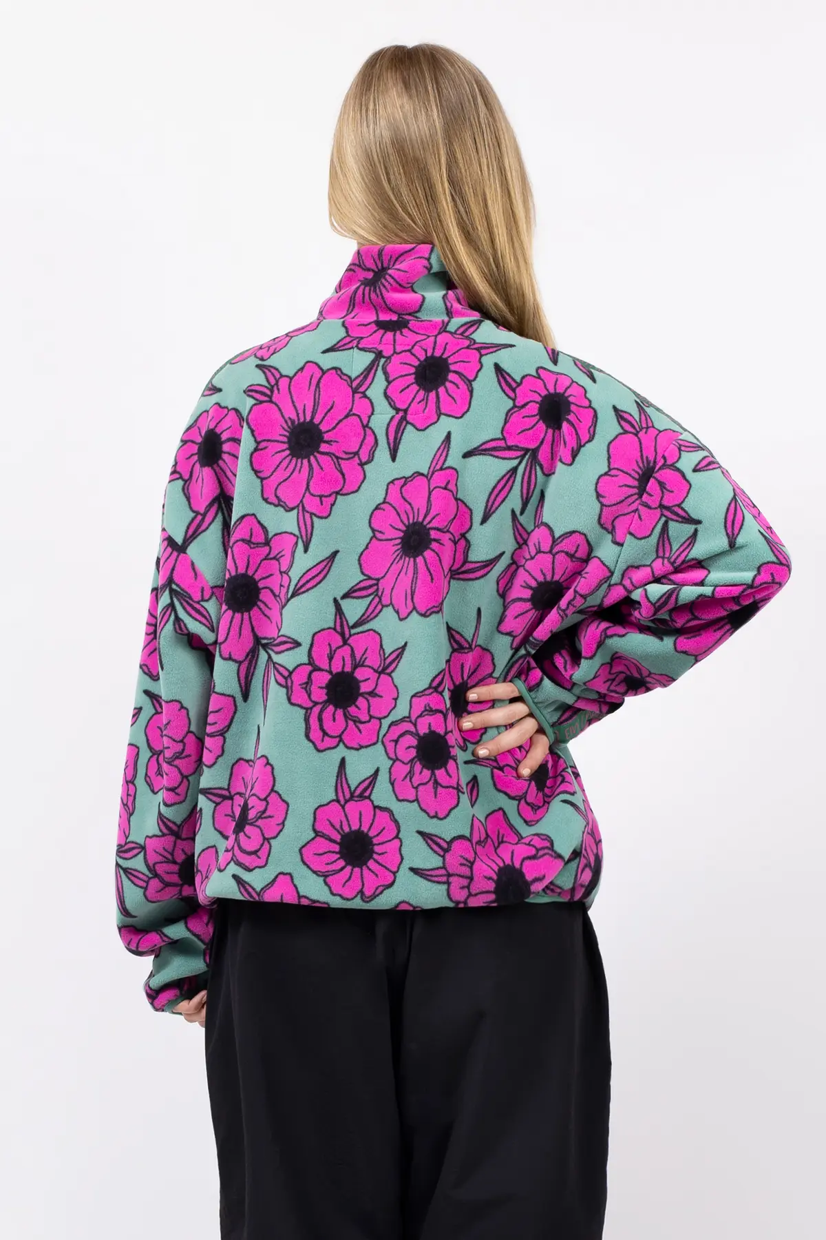 Ball Fleece - Turquoise Flower