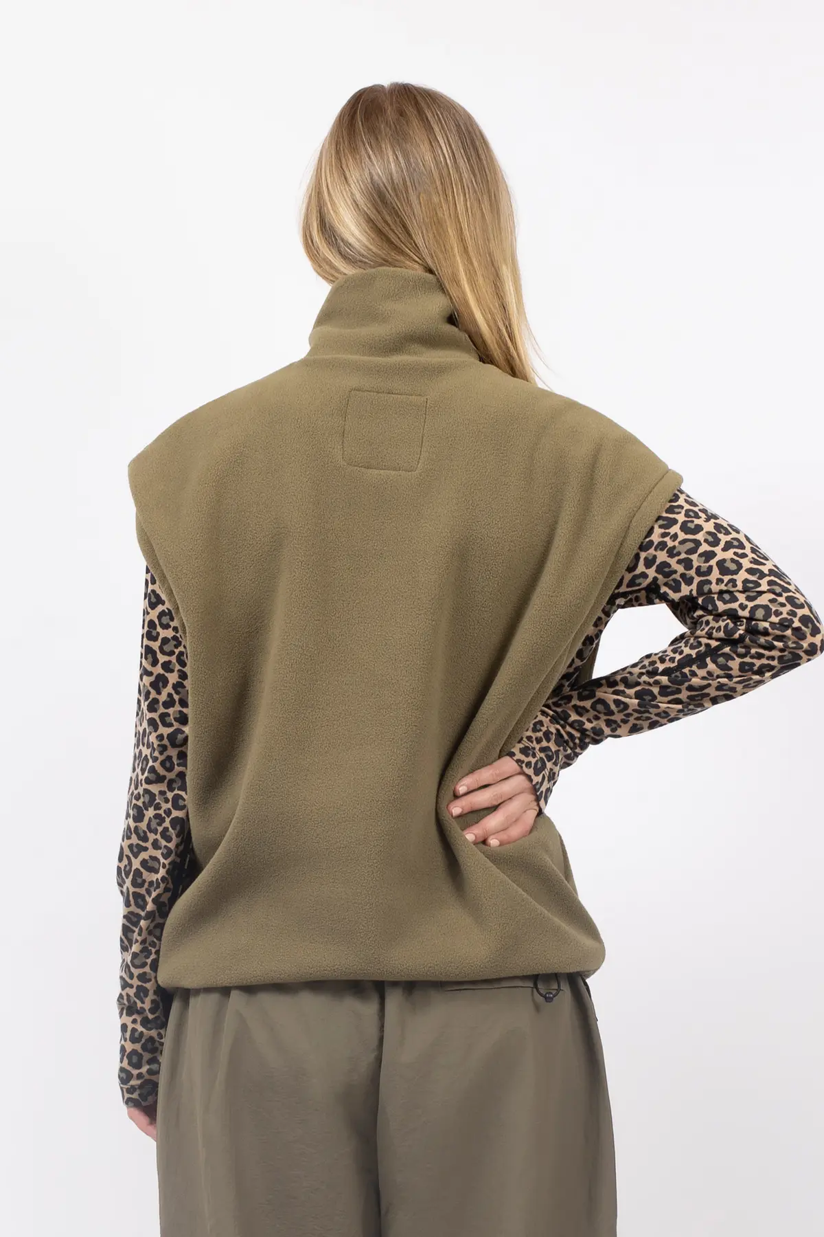 Ball Fleece Vest - Olive