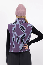 Boxy Sherpa Vest - Purple Stray