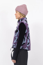 Boxy Sherpa Vest - Purple Stray