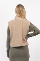 Boxy Sherpa Vest - Sand