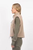 Boxy Sherpa Vest - Sand