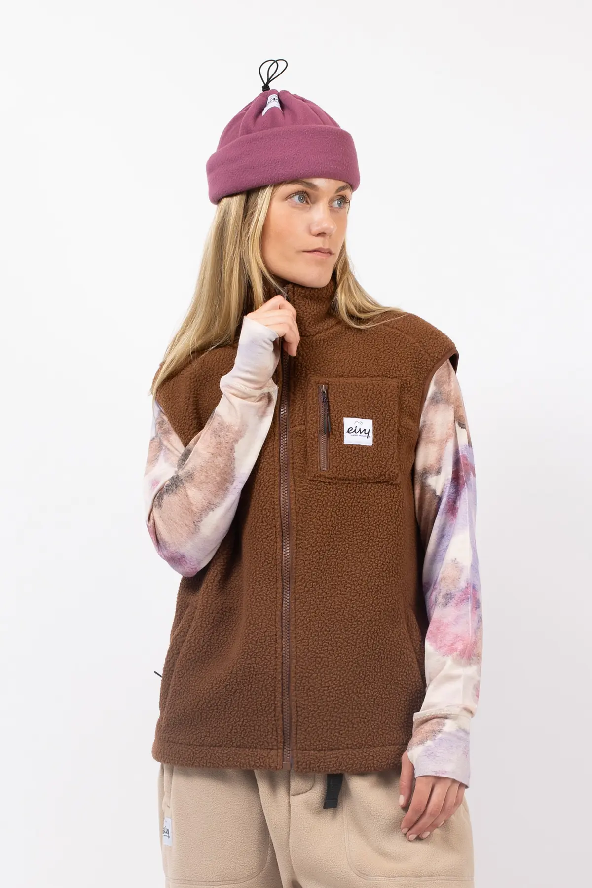 Lumberjackie Sherpa Vest - Brown