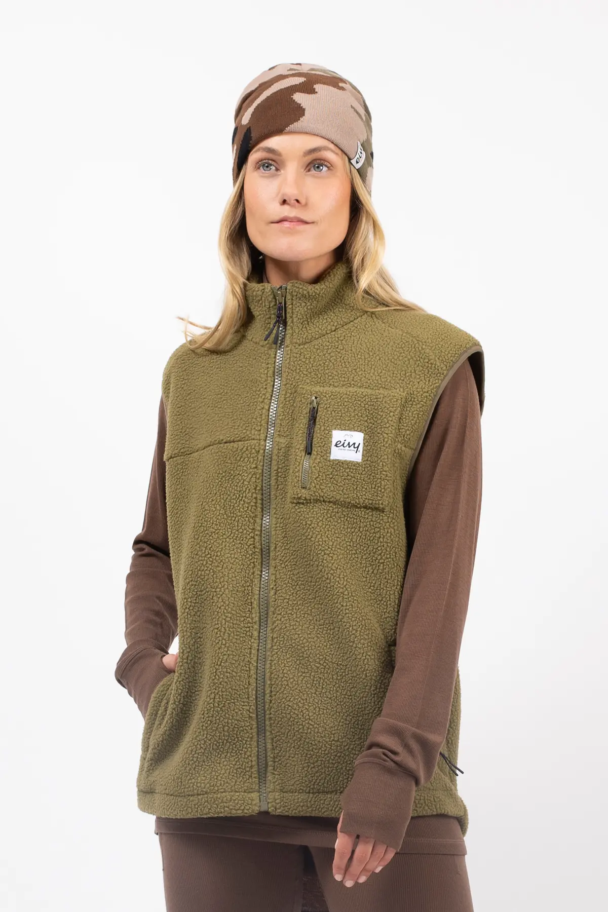 Lumberjackie Sherpa Vest - Olive