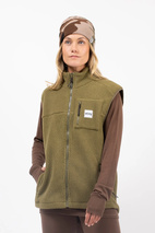 Lumberjackie Sherpa Vest - Olive