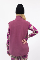 Lumberjackie Sherpa Vest - Pinkgundy