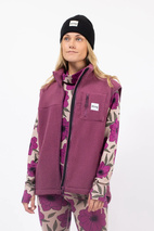 Lumberjackie Sherpa Vest - Pinkgundy