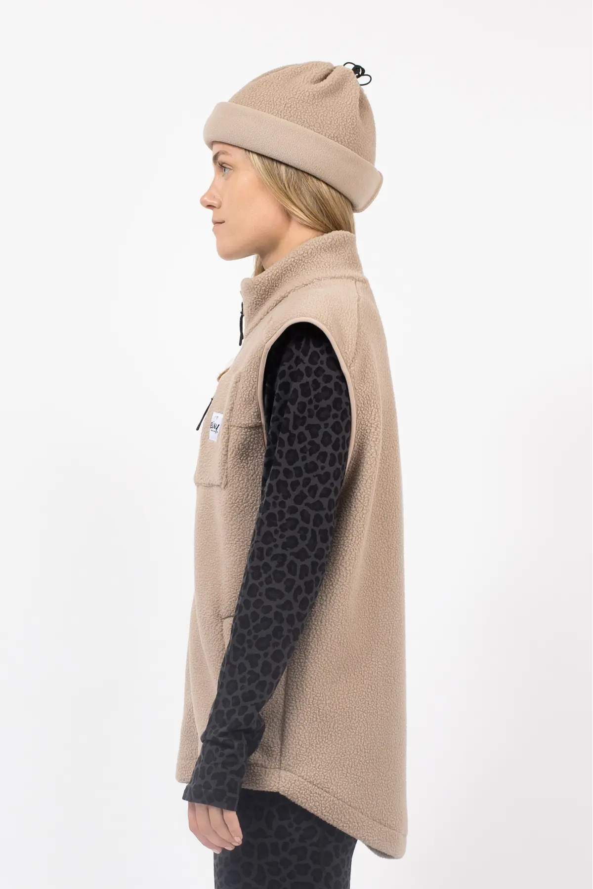 Lumberjackie Sherpa Vest - Sand | XXS