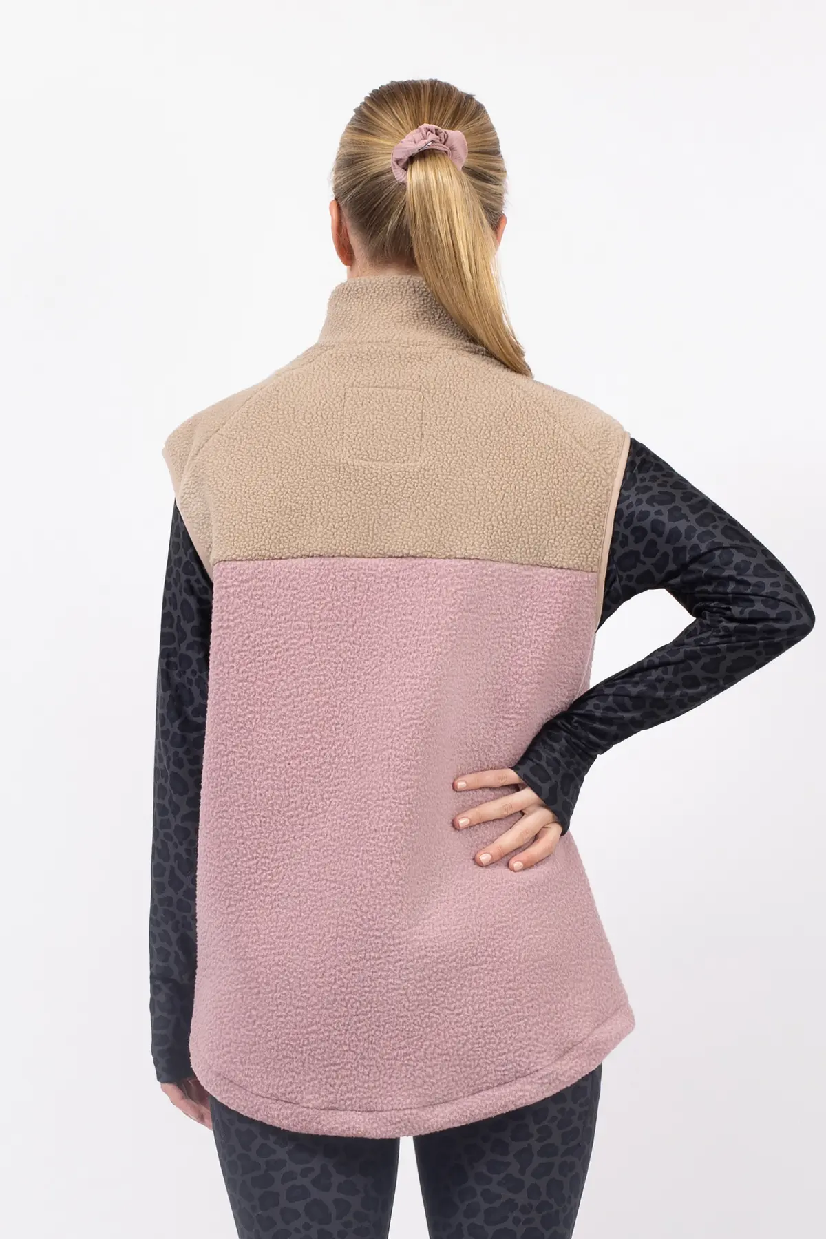 Lumberjackie Sherpa Vest - Sand / Faded Woodrose | XXL