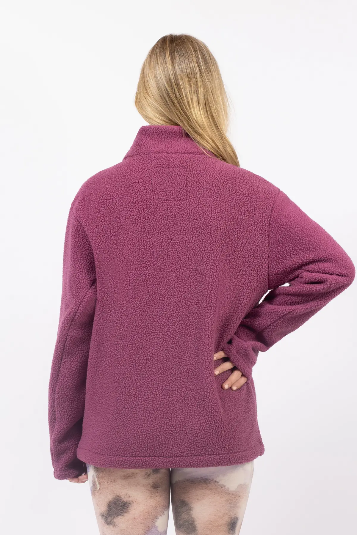 Versa Sherpa Jacket - Pinkgundy