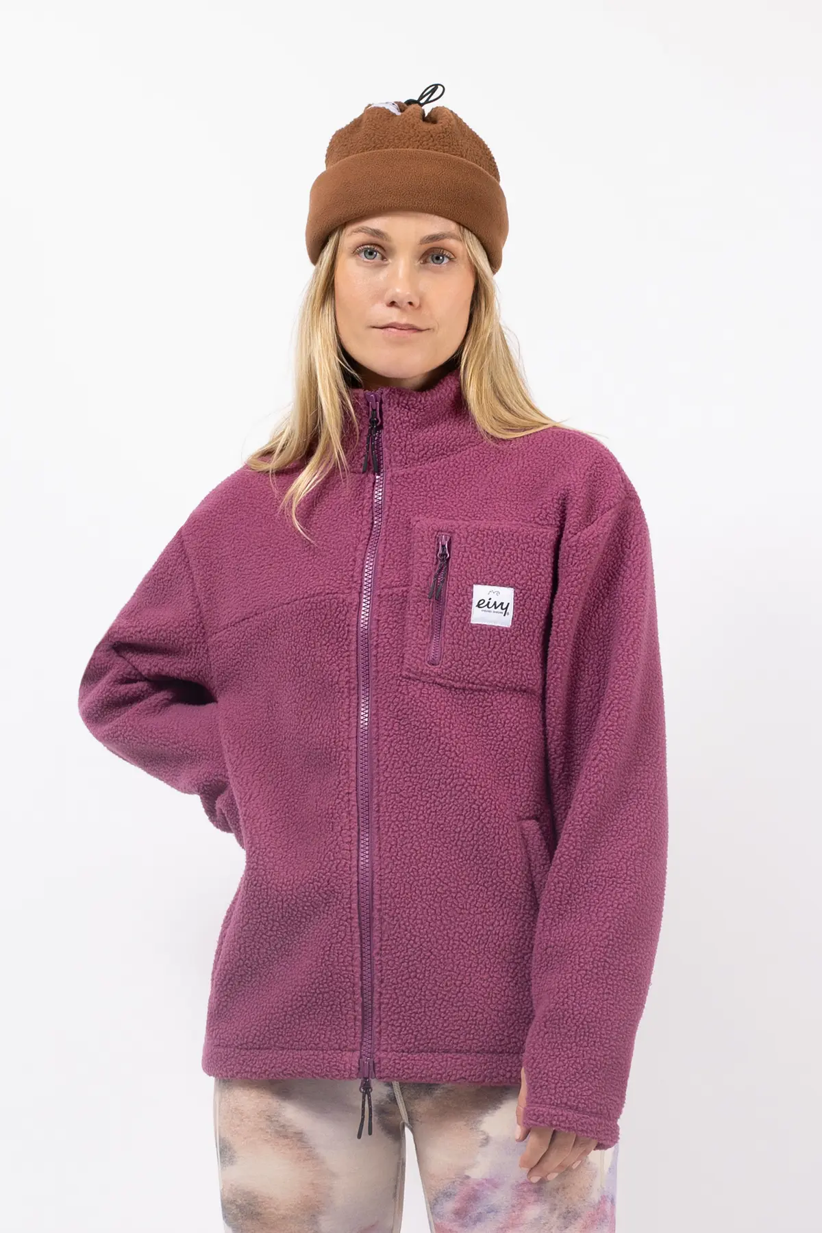 Versa Sherpa Jacket - Pinkgundy