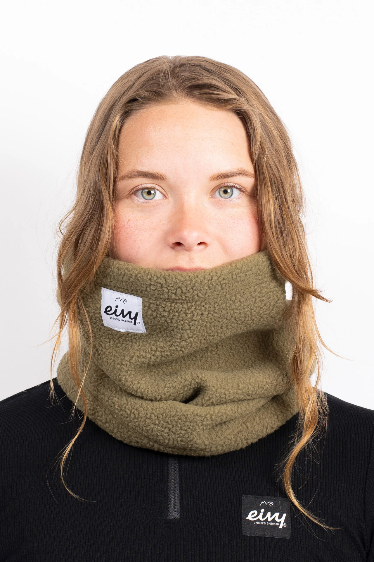 Beanie Sherpa Neckwarmer - Olive | One Size