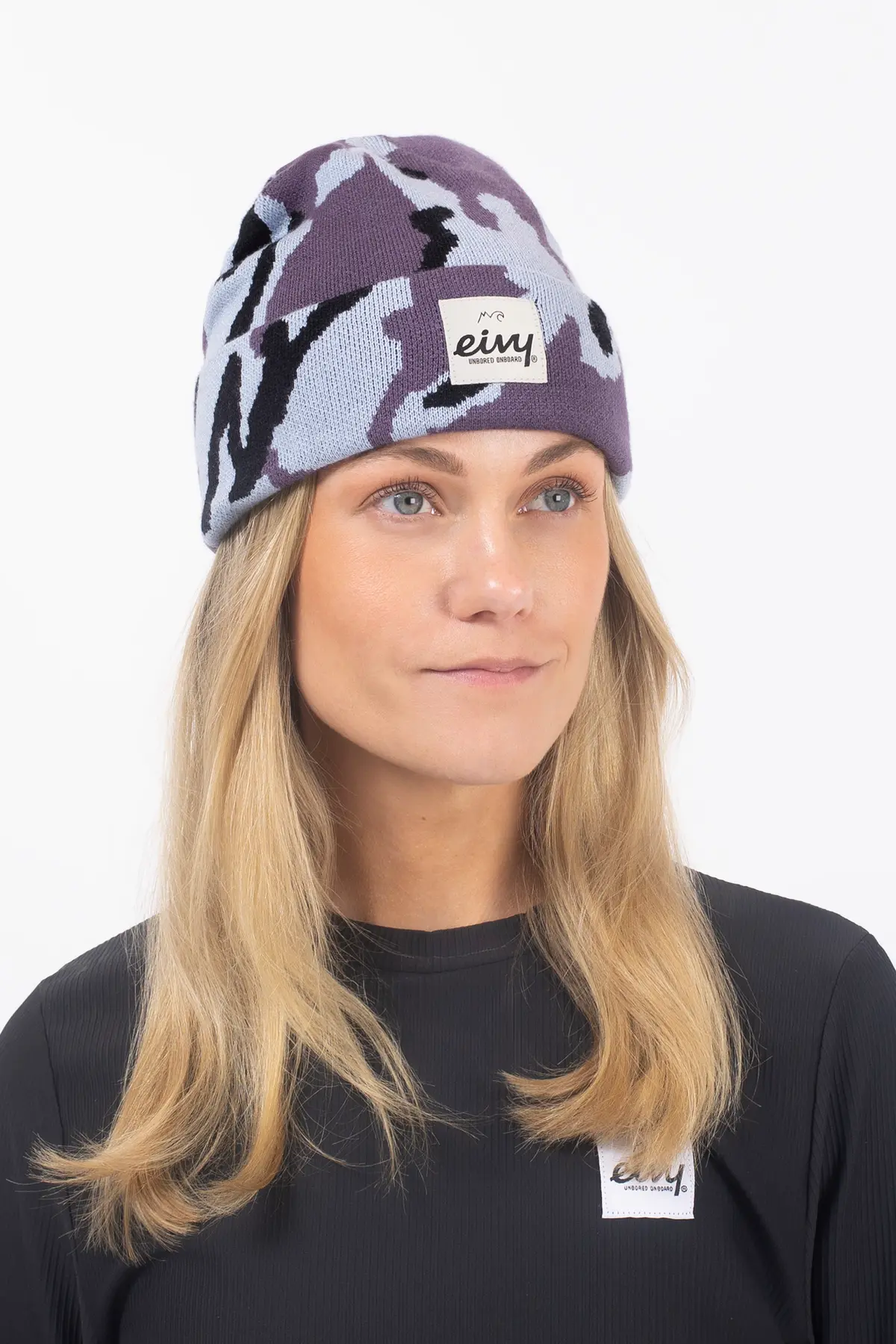 Heavy Jaquard Beanie - Purple Stray