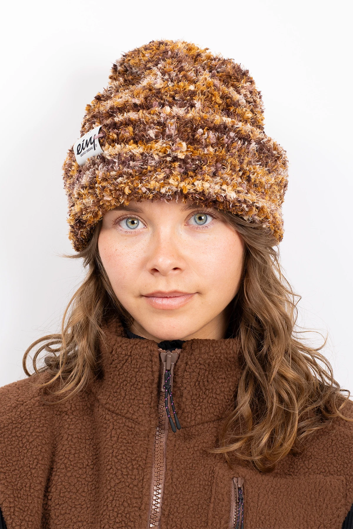 Boucle Knit Beanie - Brown | One Size