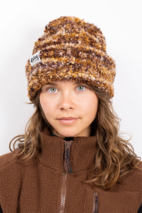 Boucle Knit Beanie - Brown | One Size