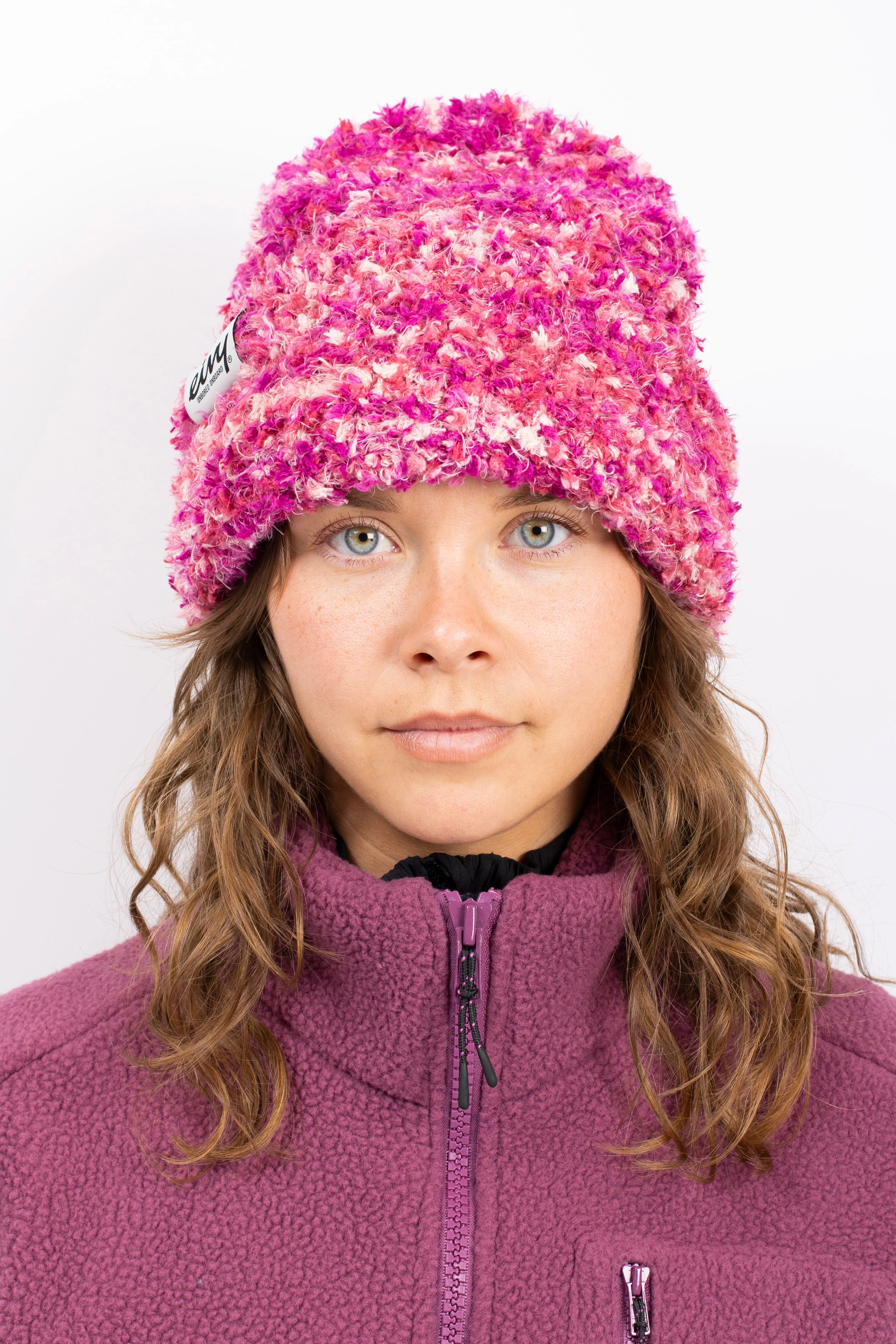 Boucle Knit Beanie - Pink | One Size