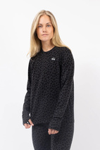 Loose Fit Merino Wool Top - Black Leopard | XL