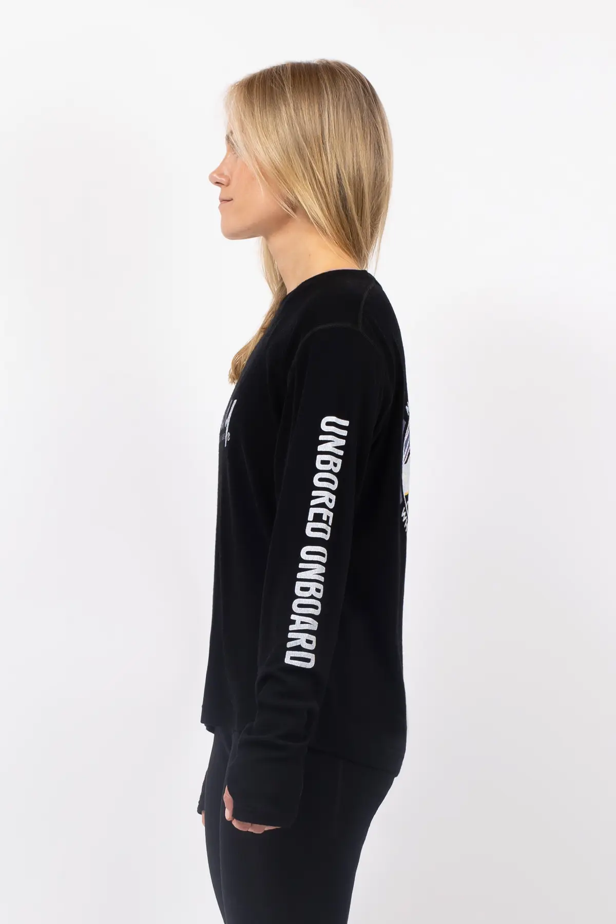 Loose Fit MX Merino Wool Rib Top - Black