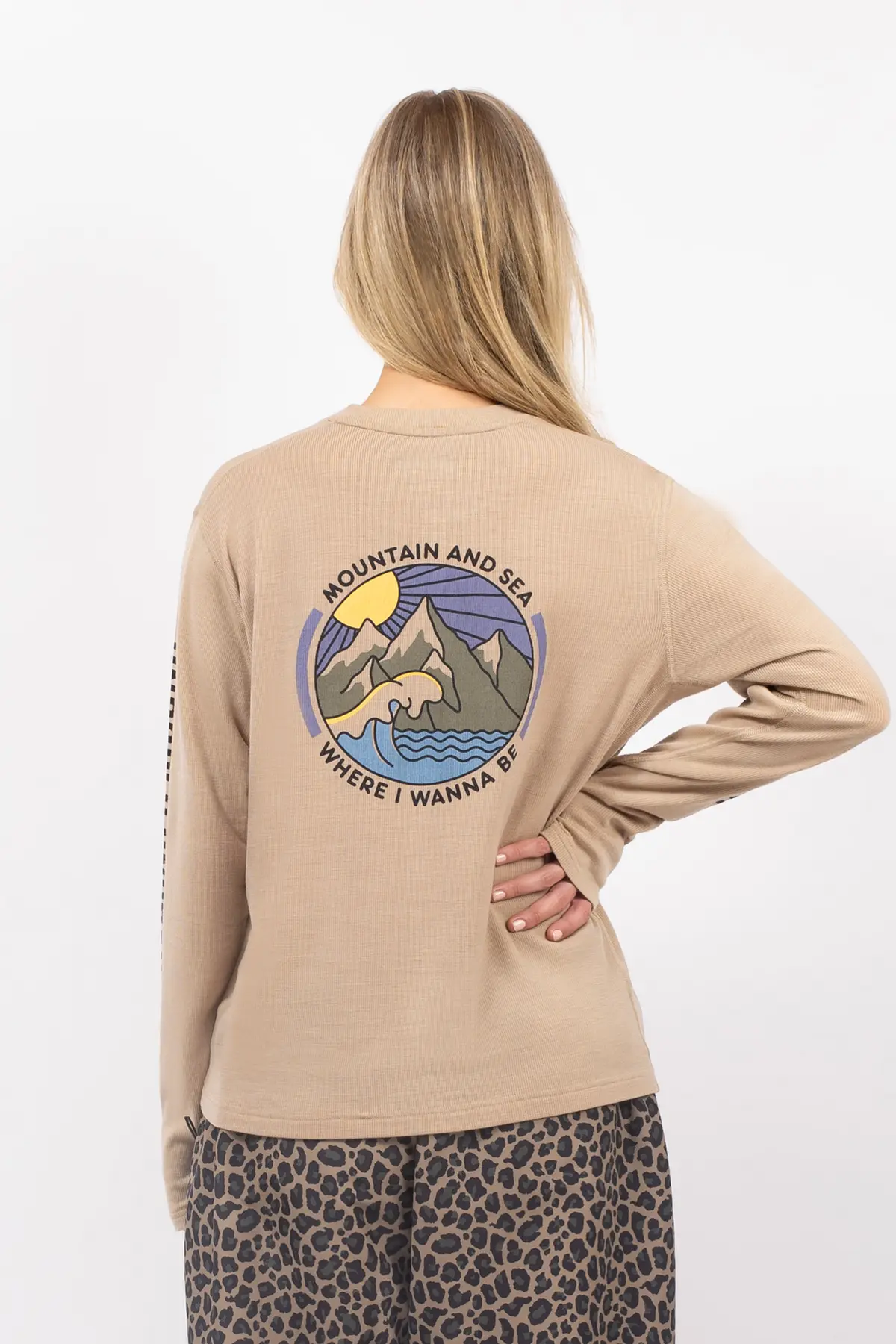 Loose Fit MX Merino Wool Rib Top - Sand