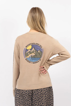 Loose Fit MX Merino Wool Rib Top - Sand