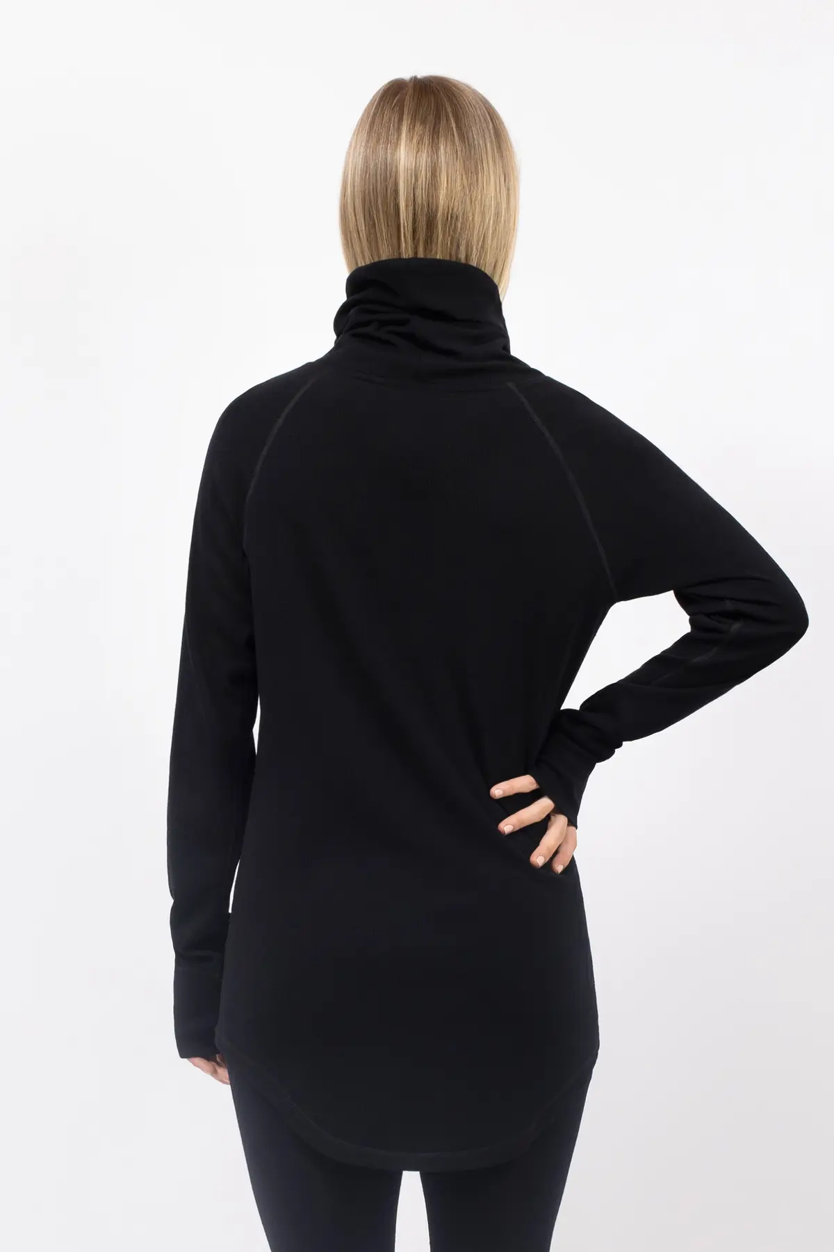 Icecold Merino Wool Gaiter Rib Top - Black