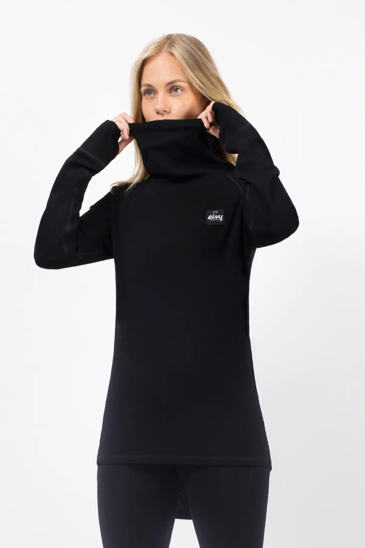Icecold Merino Wool Gaiter Rib Top - Black