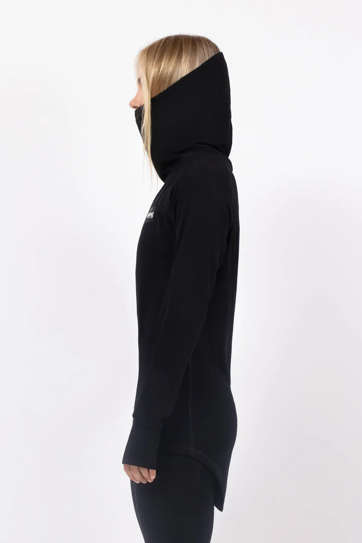 Icecold Merino Wool Gaiter Rib Top - Black