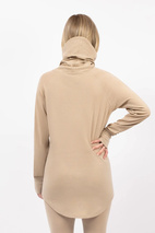 Icecold Merino Wool Gaiter Rib Top - Sand