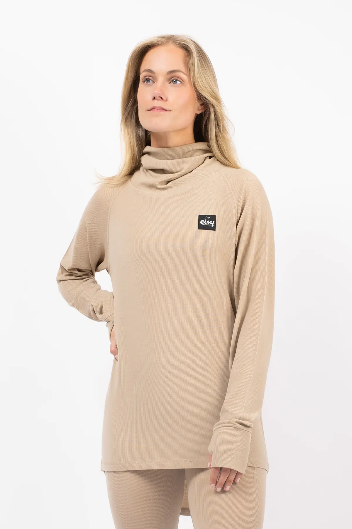 Icecold Merino Wool Gaiter Rib Top - Sand