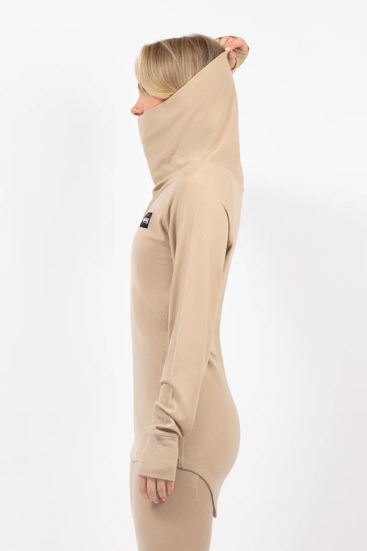 Icecold Merino Wool Gaiter Rib Top - Sand