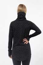 Icecold Merino Wool Top - Black Leopard