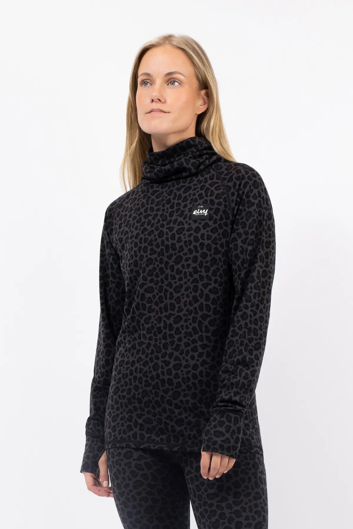Icecold Merino Wool Top - Black Leopard