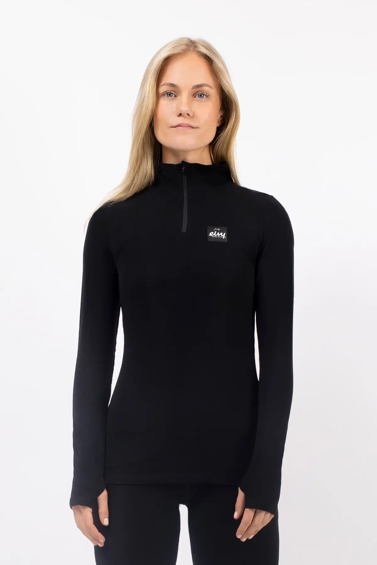 Journey Merino Wool Rib Top - Black