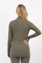 Journey Merino Wool Rib Top - Olive