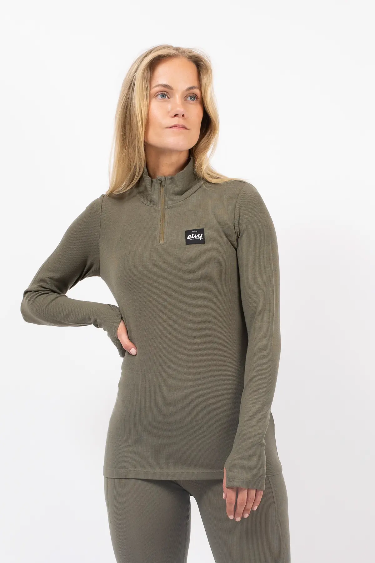 Journey Merino Wool Rib Top - Olive