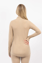 Journey Merino Wool Rib Top - Sand