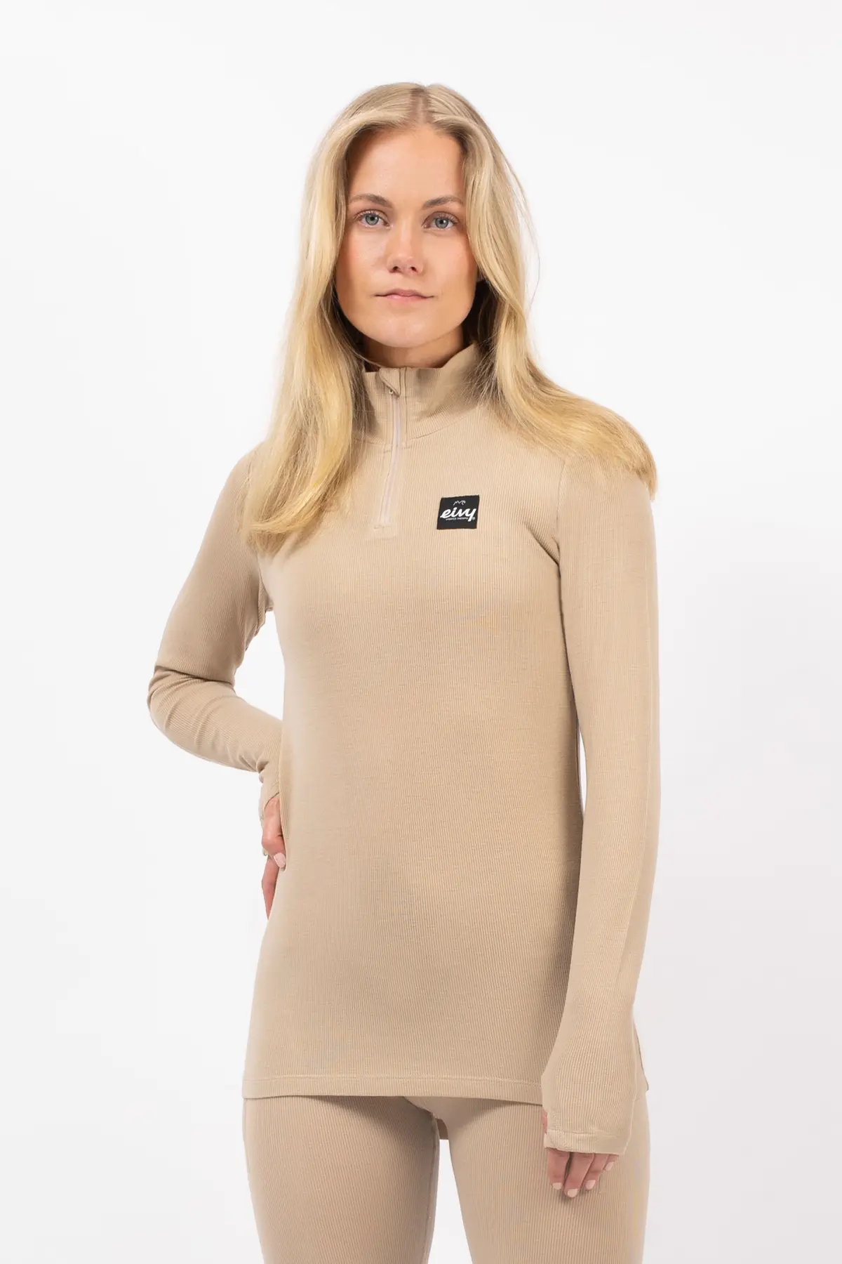 Journey Merino Wool Rib Top - Sand