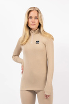Journey Merino Wool Rib Top - Sand
