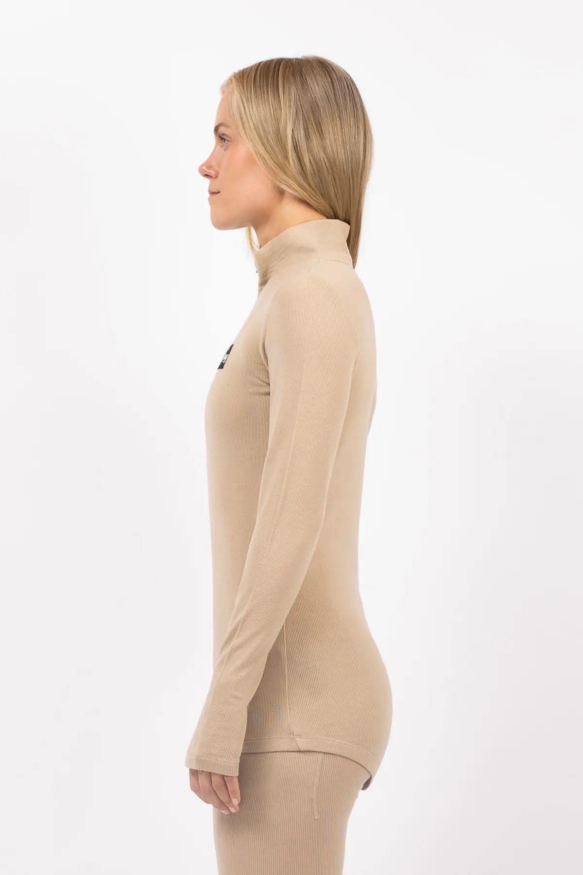 Journey Merino Wool Rib Top - Sand