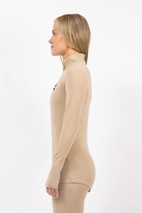 Journey Merino Wool Rib Top - Sand