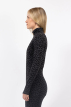 Journey Merino Wool Top - Black Leopard