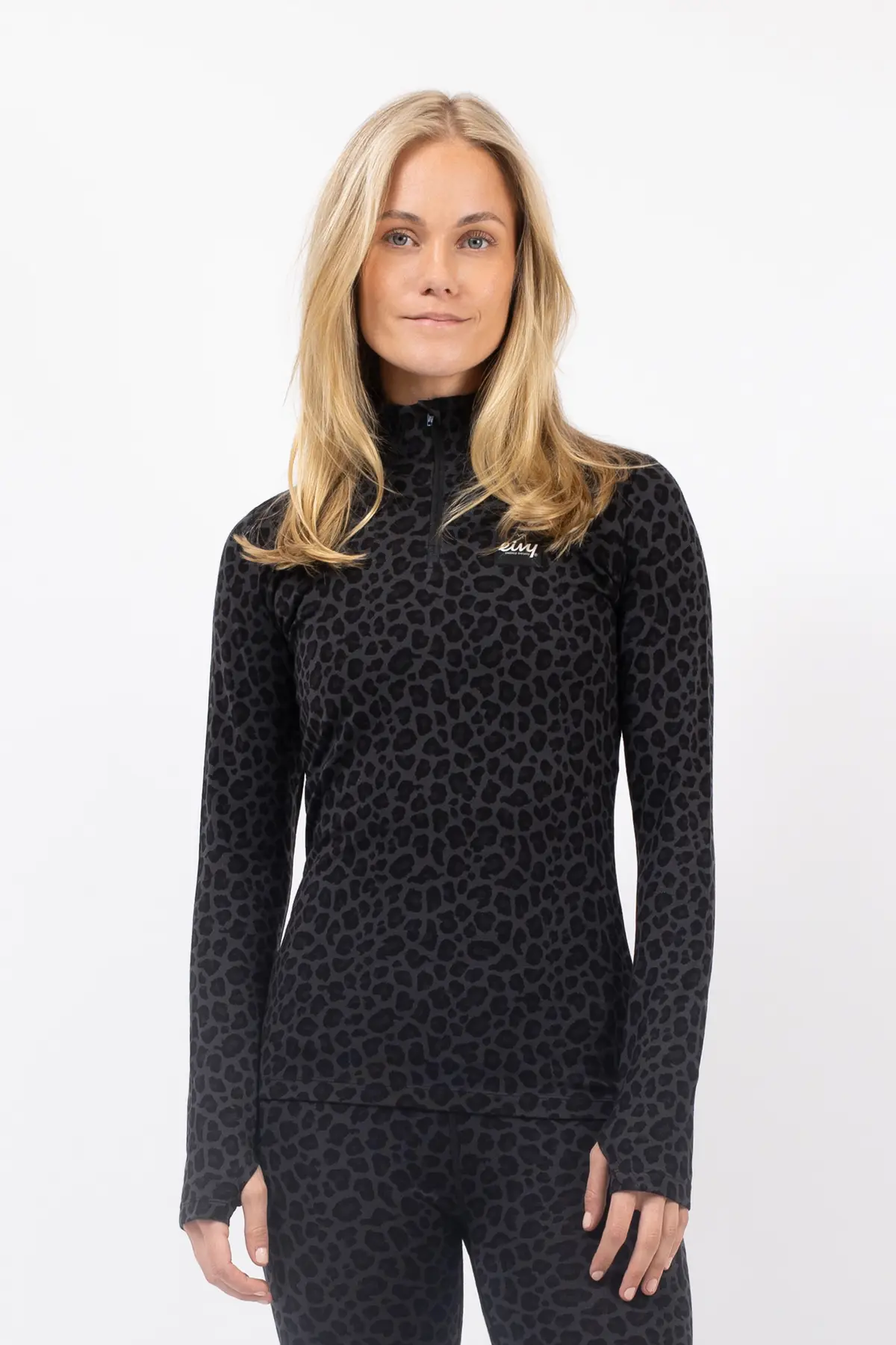 Journey Merino Wool Top - Black Leopard