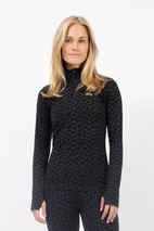 Journey Merino Wool Top - Black Leopard