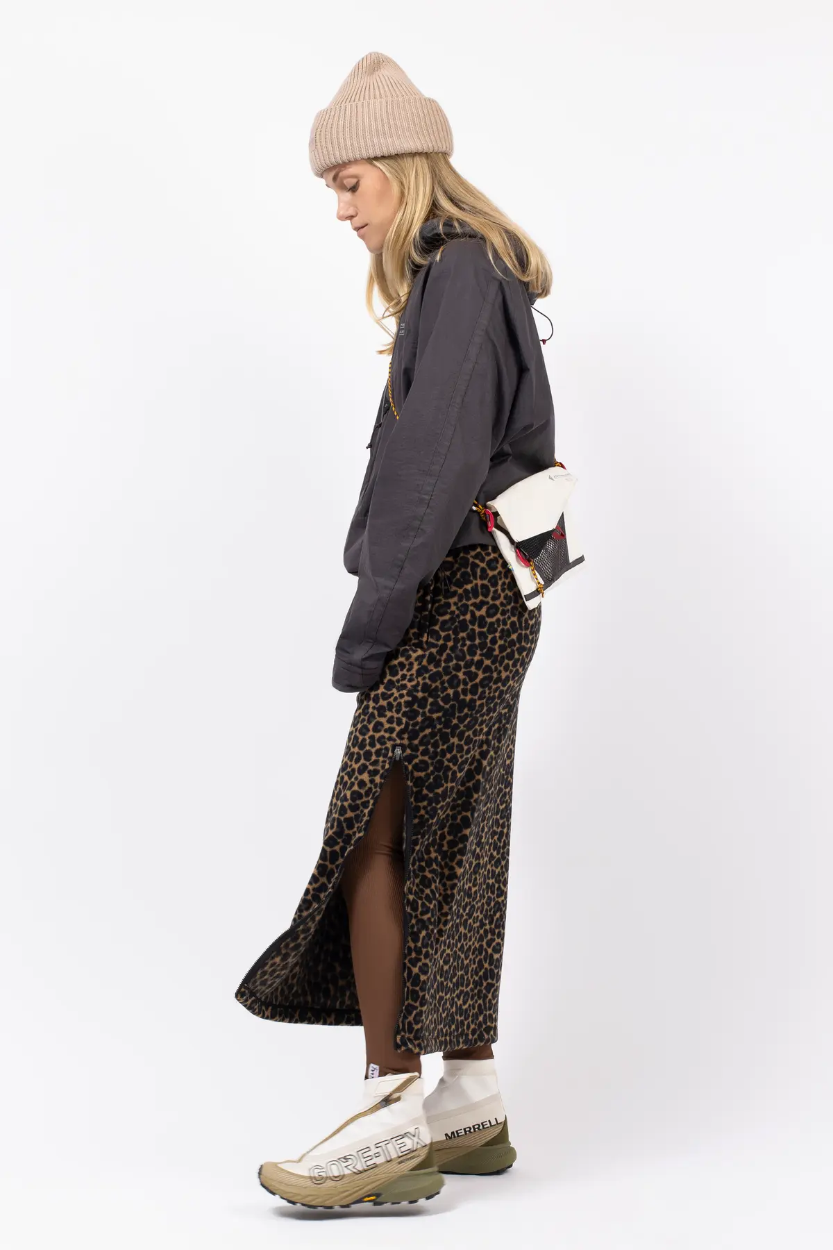 Versa Fleece Mountain Skirt - Leopard