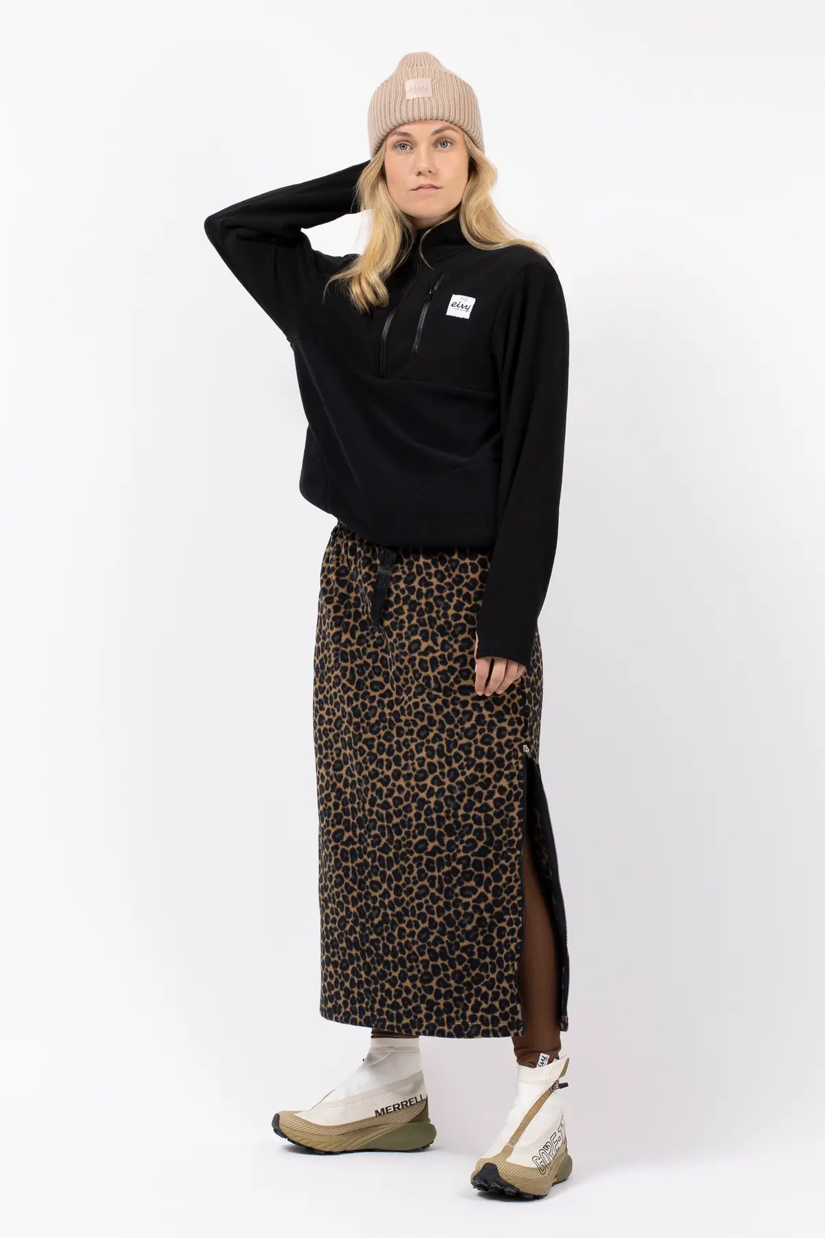 Versa Fleece Mountain Skirt - Leopard