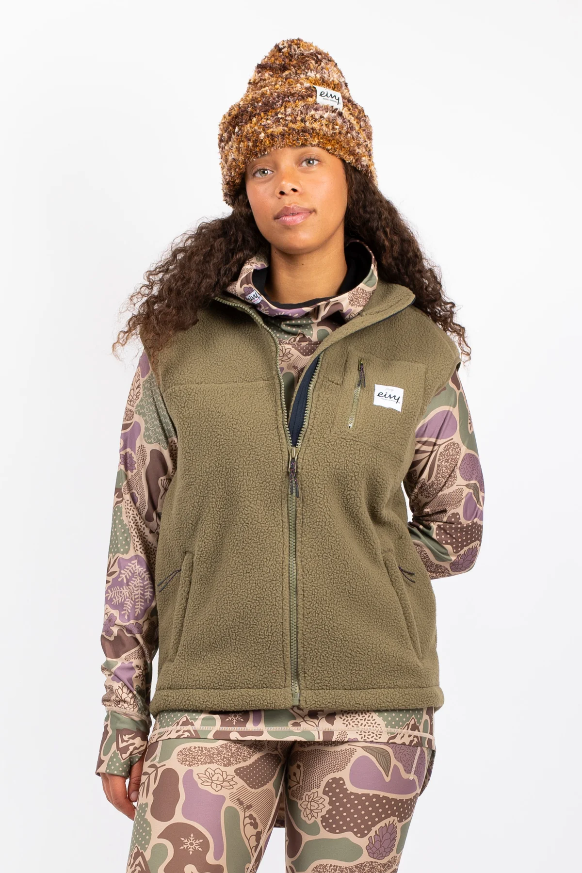 Lumberjackie Sherpa Vest - Olive | XXS